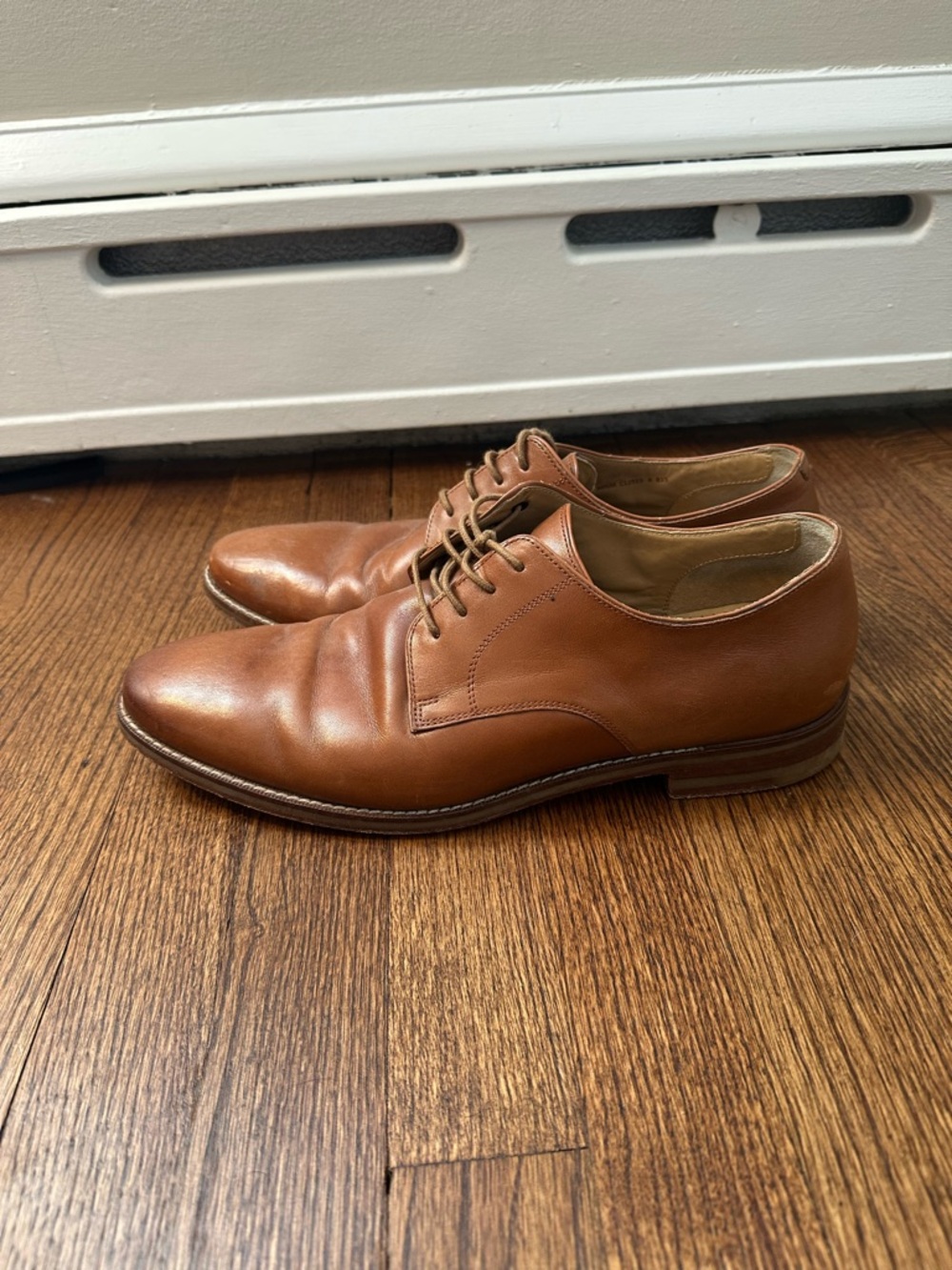Men's Tan Leather Derby Shoes